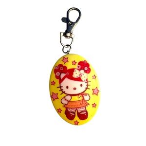 Tarina Tarantino Rock Pink Hair Kitty Keychain